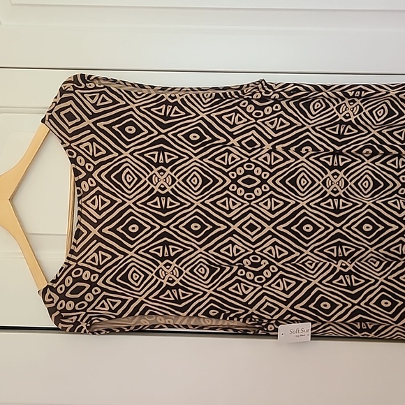 Soft Surroundings TulumTribal Bohemian Sleeveless Maxi Dress Brown Beige Size XL - Picture 8 of 12